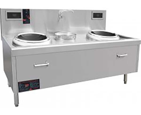 電磁兩主兩付炒灶